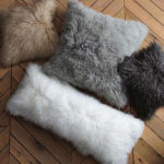 Mongolian fur pillows