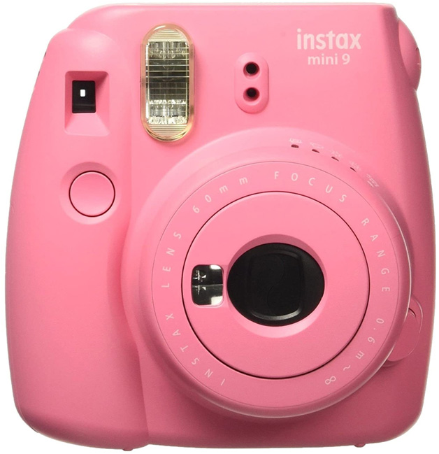 pink instant camera