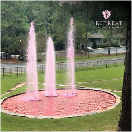 Pink fountain