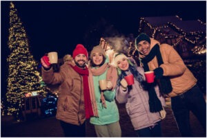 Holiday cheer with friends