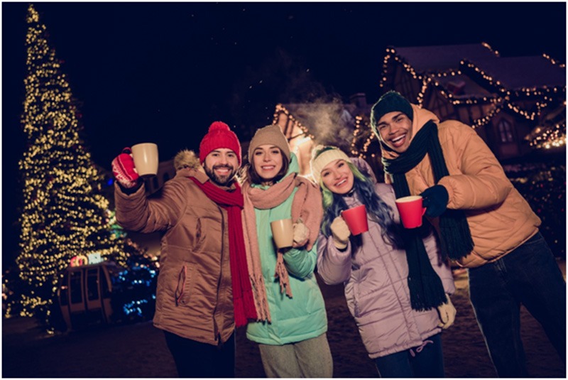 Holiday cheer with friends