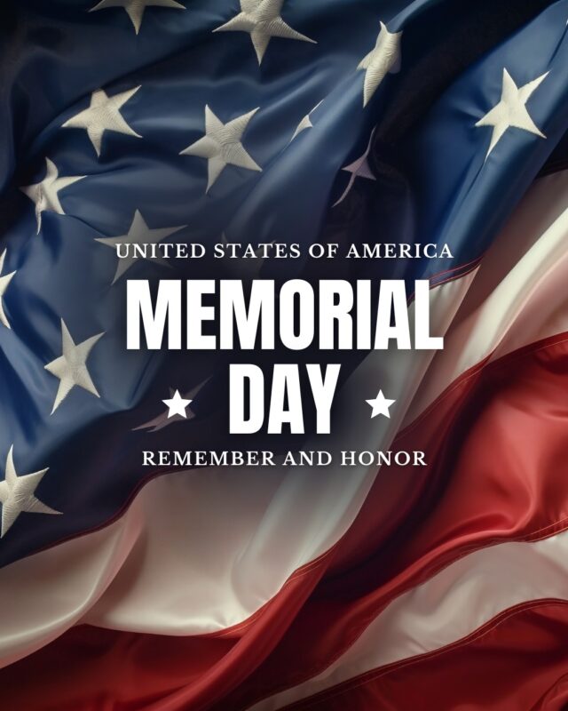 Today we honor and remember the brave men and women who made the ultimate sacrifice in service to our country. 🇺🇸

Wishing everyone a safe and meaningful Memorial Day.