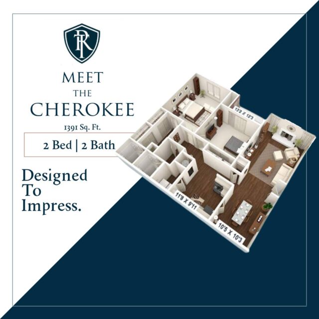 Meet the Cherokee.

Located in our Greenbriar village with 1,391 square feet of thoughtfully designed space, this 2-bedroom, 2-bathroom floor plan makes room for comfort, convenience, and a little everyday luxury.

The Cherokee features:
• Jack & Jill sinks in the primary bathroom
• Private patio access from the bedroom
• Balcony storage
• Cozy electric fireplace
• In-unit washer & dryer
• Gas hot water
• Stainless steel appliances

Starting at $1,373, the Cherokee gives you room to settle in and make it yours.

Ready to meet your match? Schedule your tour at Retreat at Mountain Brook.

Call 205-956-9722 or email info@retreatatmountainbrook.net
