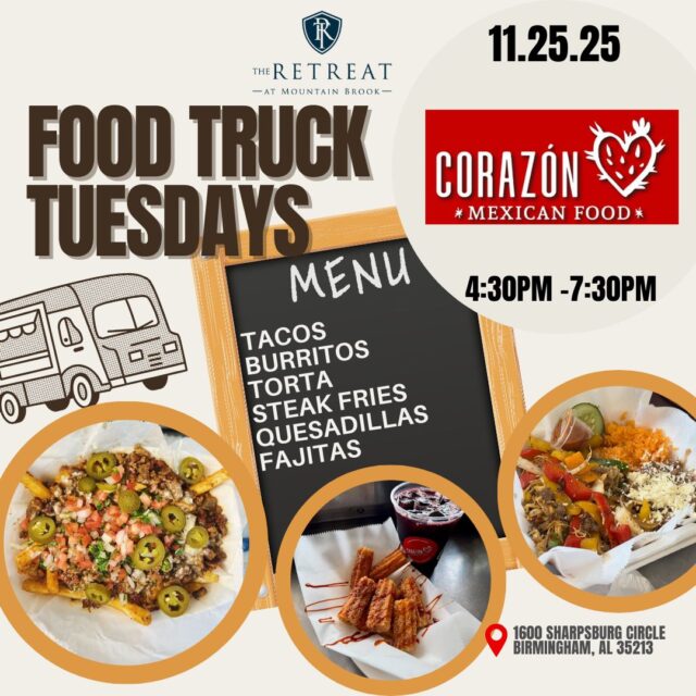 Neighbors, don’t forget—Food Truck Tuesday is happening tonight!
Corazon Mexican Food Truck will be serving up fresh, flavorful dishes in front of the Community Garden from 4:30 PM to 7:30 PM. Come out and enjoy!