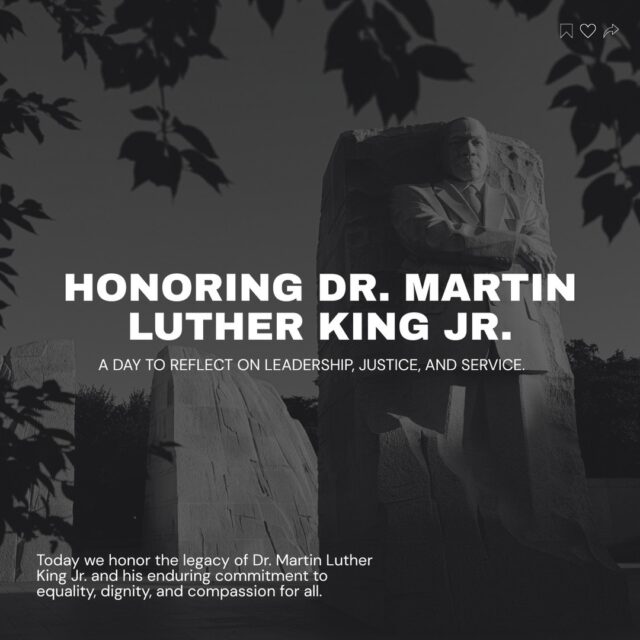 Today we honor the life and legacy of Dr. Martin Luther King Jr.

Our office is closed in observance of MLK Day and will reopen with regular hours tomorrow.