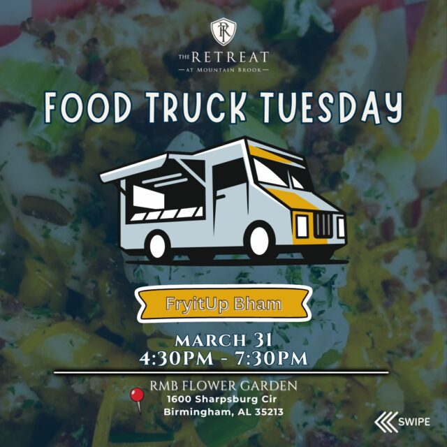 It's that time again! Food Truck Tuesday is here and #FTT Veteran Fry it Up rolling in from 4:30PM - 7:30PM ! Stop by the community garden this afternoon and grab some delicious loaded fry combos! Don't forget to share your delicious combos with us via social media.

#FTT #FoodTruckTuesday #FryItUp #RMB #ResidentEvents