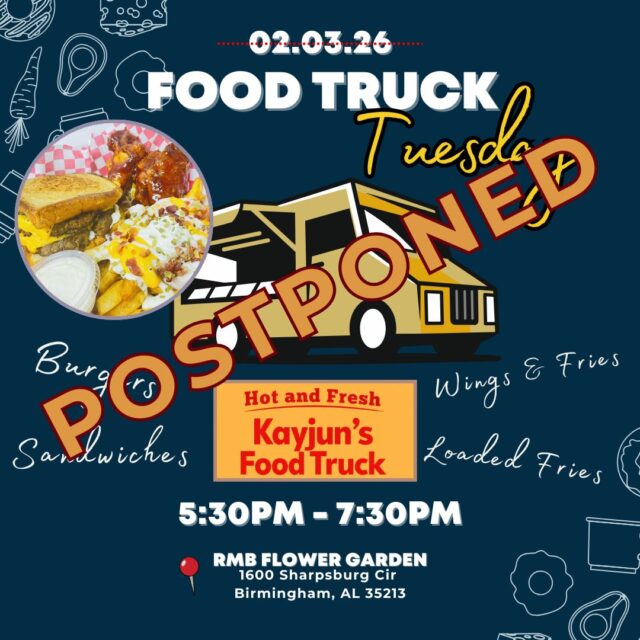 Update Post Caption
Weather Update – Food Truck Tuesday
Due to inclement weather, tonight’s Food Truck Tuesday has been postponed until next Tuesday. We want everyone to stay safe and dry!

Don’t worry—we’ll be back next week with Good Ole Dawgs Food Truck, ready to serve up all the good eats you love.
Be on the lookout for more details and we’ll see y’all next Tuesday!