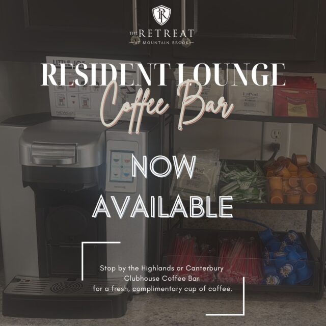 Say hello to your new favorite stop: the clubhouse coffee bars! 🎉☕
Come by, try it out, and enjoy a complimentary cup of coffee—because you deserve it.

📍 Location: Highlands or Canterbury Resident Clubhouse

#ResidentLife #HomeSweetHome #LoveWhereYouLive