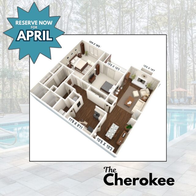 Looking ahead to your next move? 🌸

The Cherokee unit will be available for April move-in! Secure your spot now and enjoy everything the Retreat at Mountain Brook has to offer.