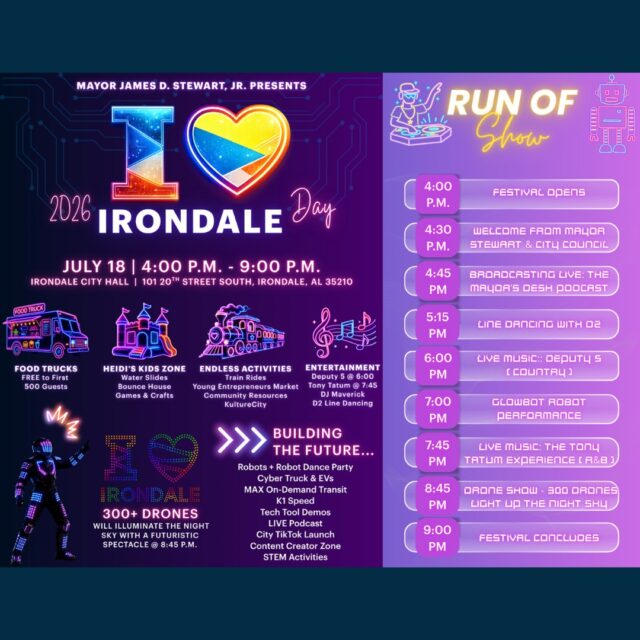 🎉❤️ There's Still Time to Join the Fun! ❤️🎉

If you haven't made it out yet, there's still time to enjoy I Love Irondale Day! Come experience an afternoon filled with community, entertainment, and family fun.

🌮 Check out the food truck lineup and grab a bite from a variety of local favorites.
🎶 Enjoy live music, line dancing, kids' activities, and so much more!

👉 Swipe through to see today's event lineup and make plans to join the celebration. We hope to see our Retreat at Mountain Brook residents out enjoying everything Irondale has to offer!

#ILoveIrondaleDay #IrondaleAL #CommunityEvents #FoodTrucks #LiveMusic #FarmersMarket #CarShow #FamilyFun #SupportLocal #RetreatAtMountainBrook #LifeAtTheRetreat