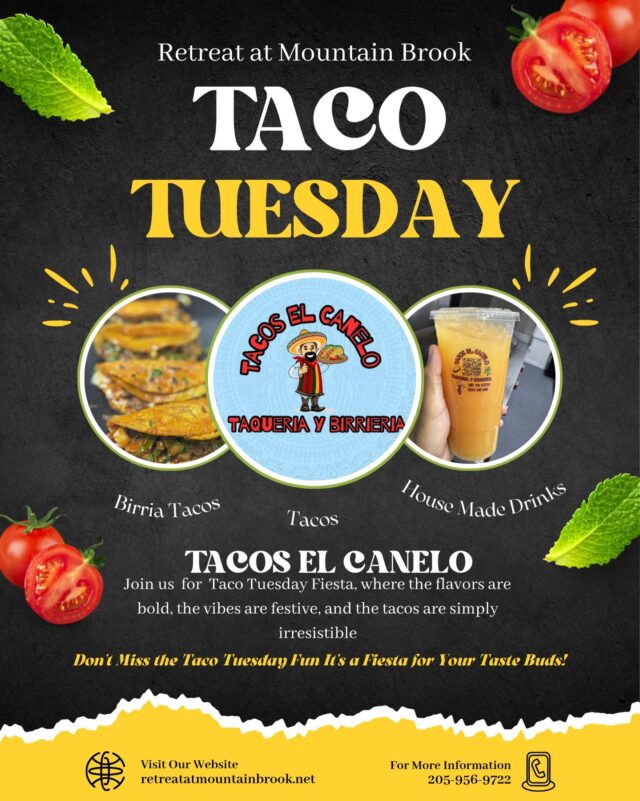 🌮✨ It’s the best day of the week… Food Truck Tuesday + Taco Tuesday! ✨🌮

Join us and treat yourself as Tacos El Canelo rolls in serving up all your favorites from 4:30 PM – 7:30 PM! 🔥

Grab your friends, bring your appetite, and come enjoy some delicious tacos right here in the community. You don’t want to miss this! 🌮😋

#FoodTruckTuesday #TacoTuesday #CommunityVibes #TacosElCanelo #RMBFTT