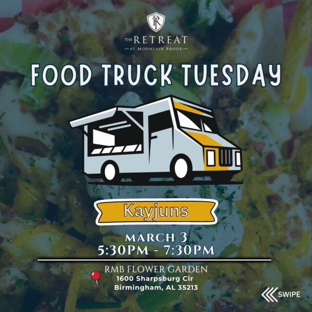 🚚🔥 Food Truck Tuesday is HERE! 🔥🚚

Kayjuns is pulling up today from 5:30PM – 7:00PM serving up delicious sandwiches, burgers, and wing combos 🍔🍗

Stop by, grab a bite, and show them some love! Don’t miss it! 😋

#FoodTruckTuesday #Kayjuns #CommunityVibes #ApartmentLiving #LiveattheRetreat #FTT